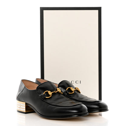 Gucci Goatskin Crystal Womens Horsebit Loafers 38 Black 9 of 9