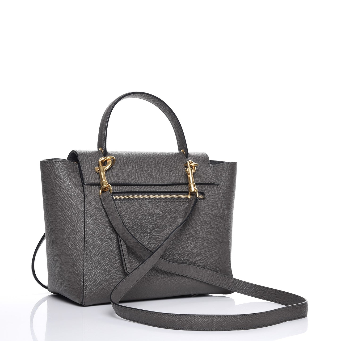 Grained Calfskin Micro Belt Bag Grey