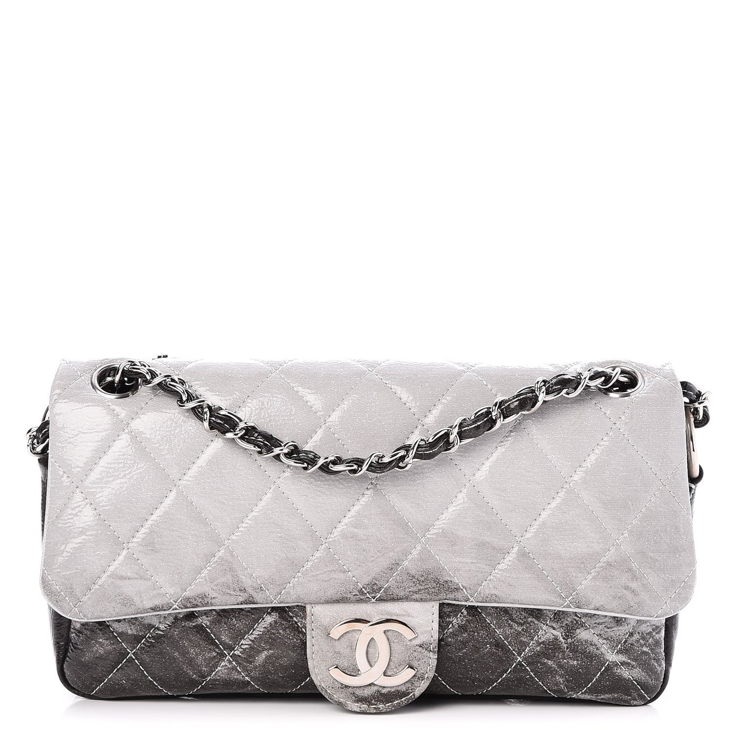 Vinyl Quilted Small Melrose Degrade Flap Black