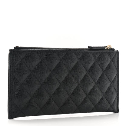 Chanel Caviar Quilted Classic Zip Pouch Black 3 of 8