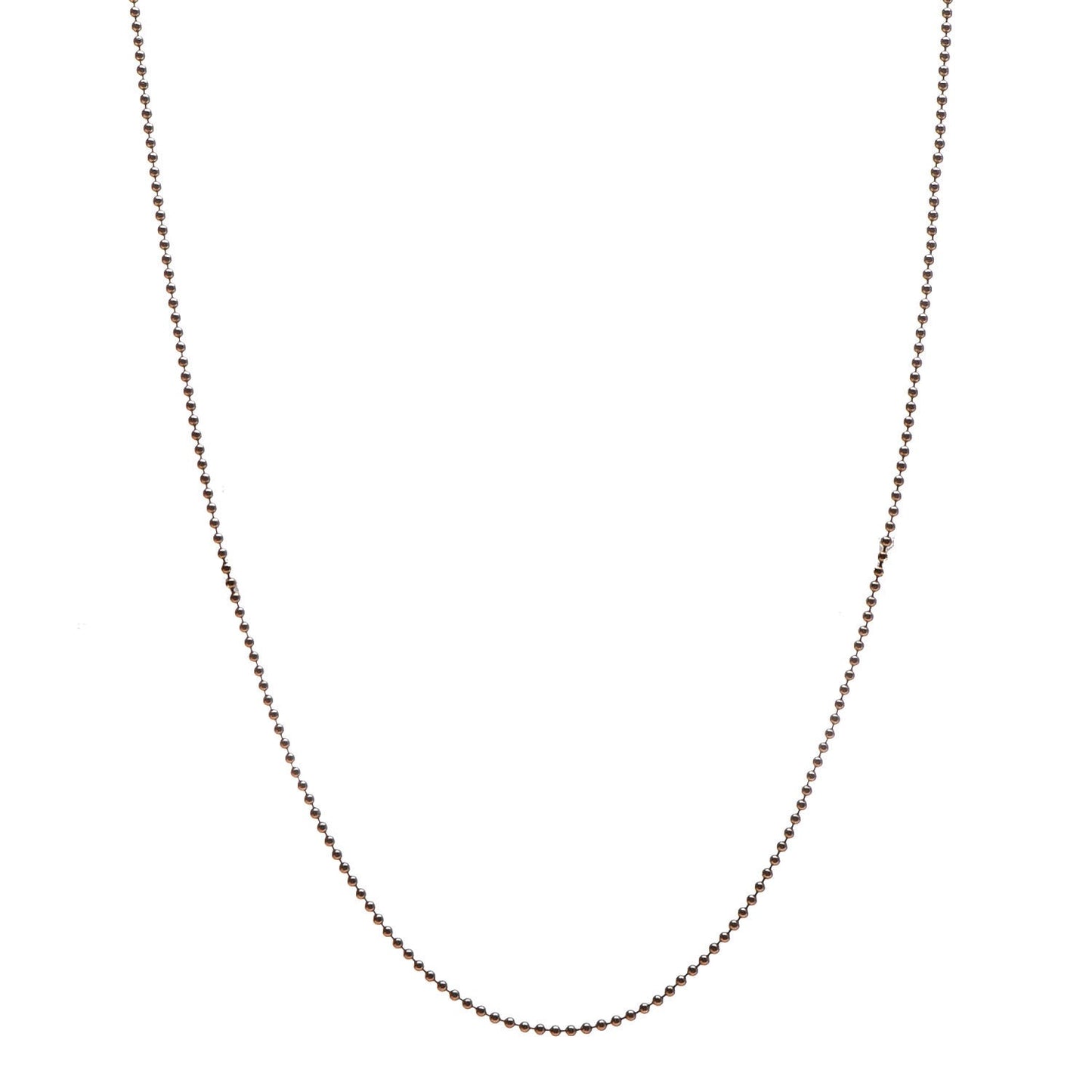 18K Rose Gold Beaded Chain Necklace