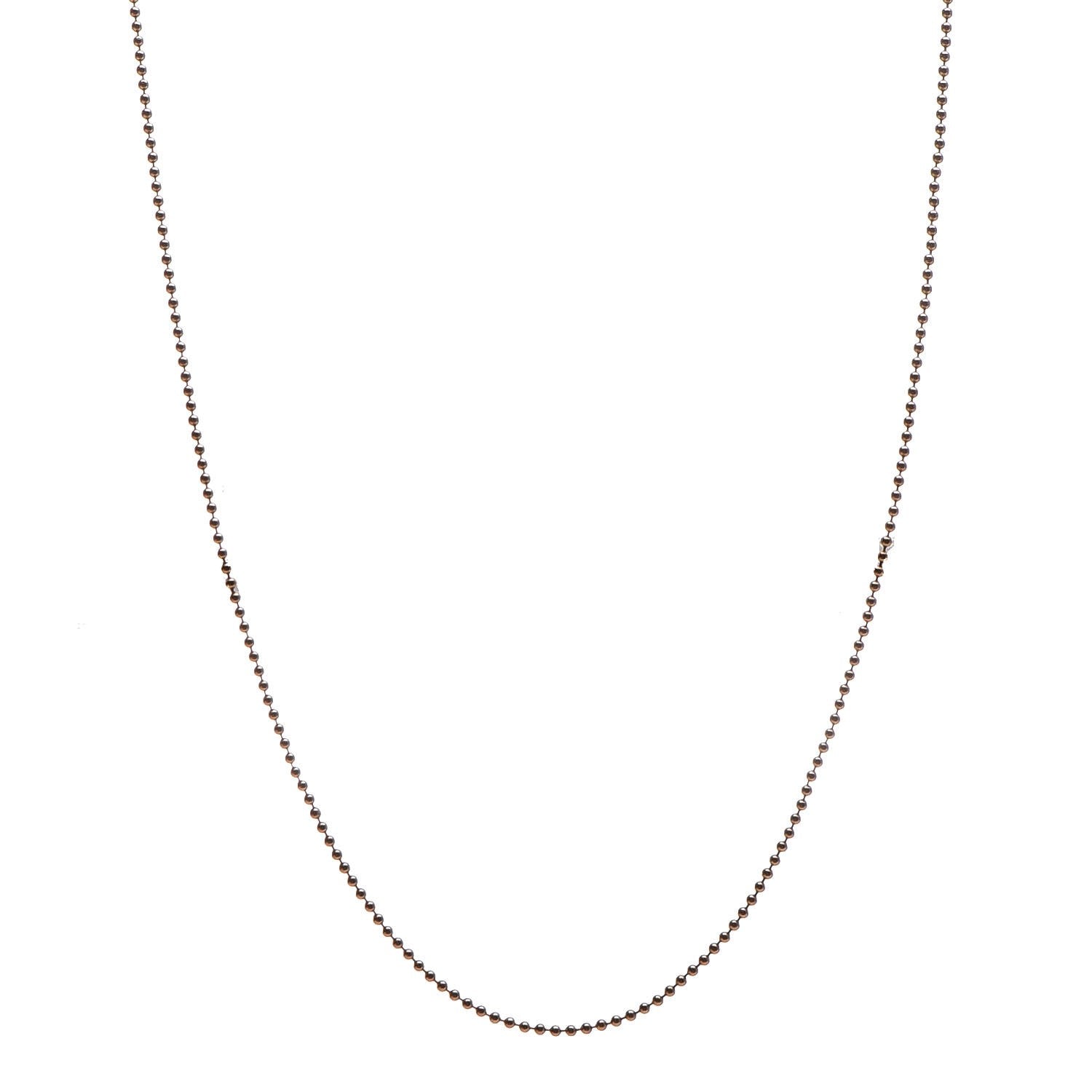 Tiffany 18K Rose Gold Beaded Chain Necklace 1 of 5