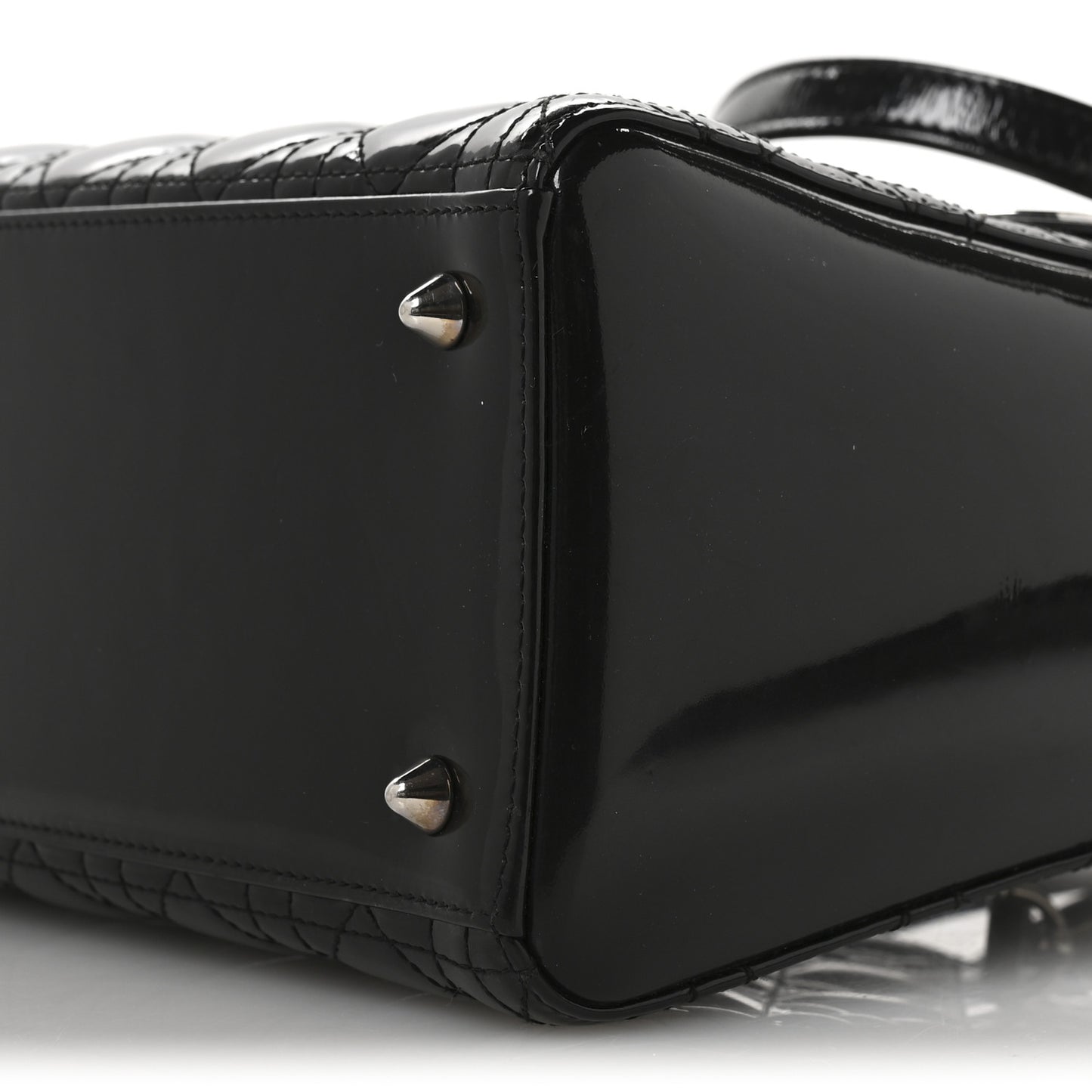 Patent Cannage Medium Lady Dior Black