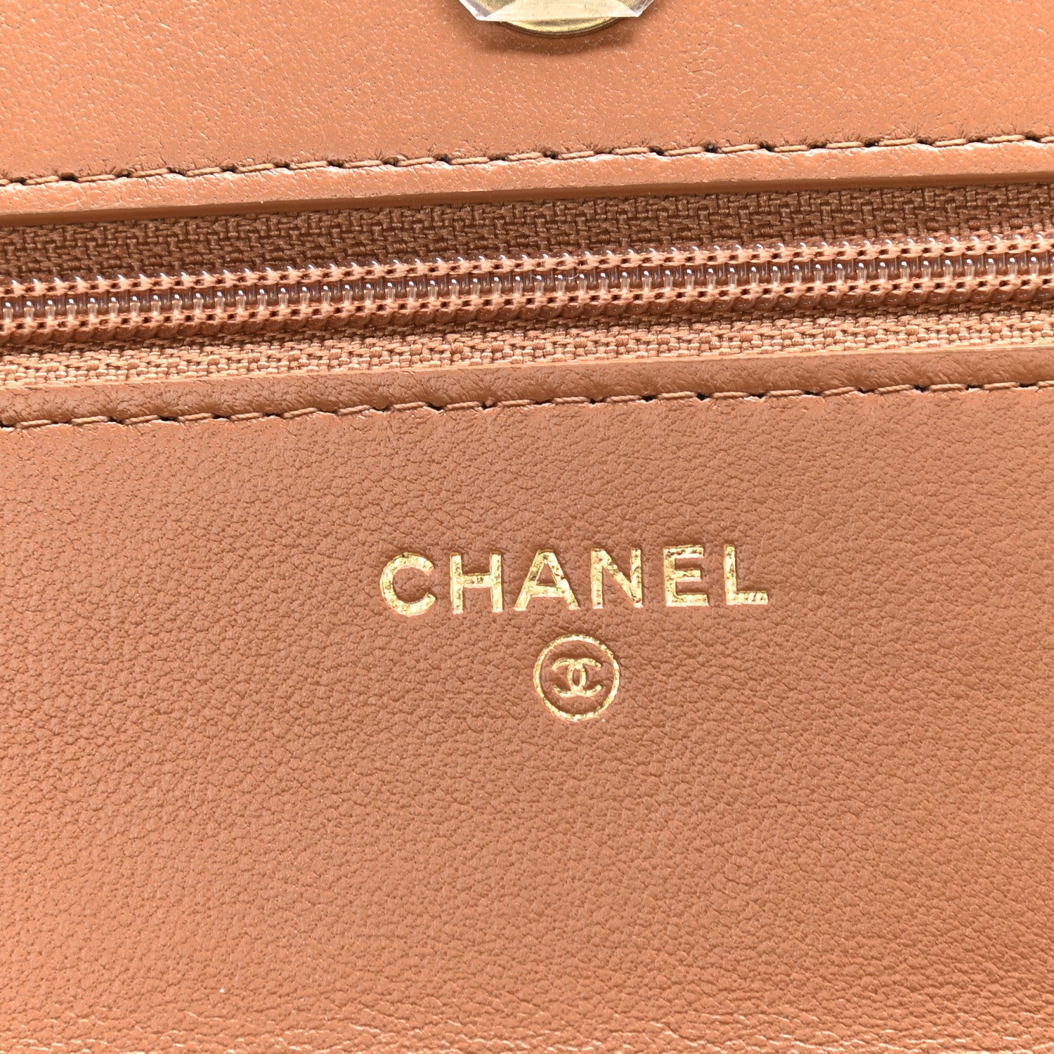 Chanel Lambskin Quilted Chanel 19 Wallet On Chain WOC Brown 9 of 12