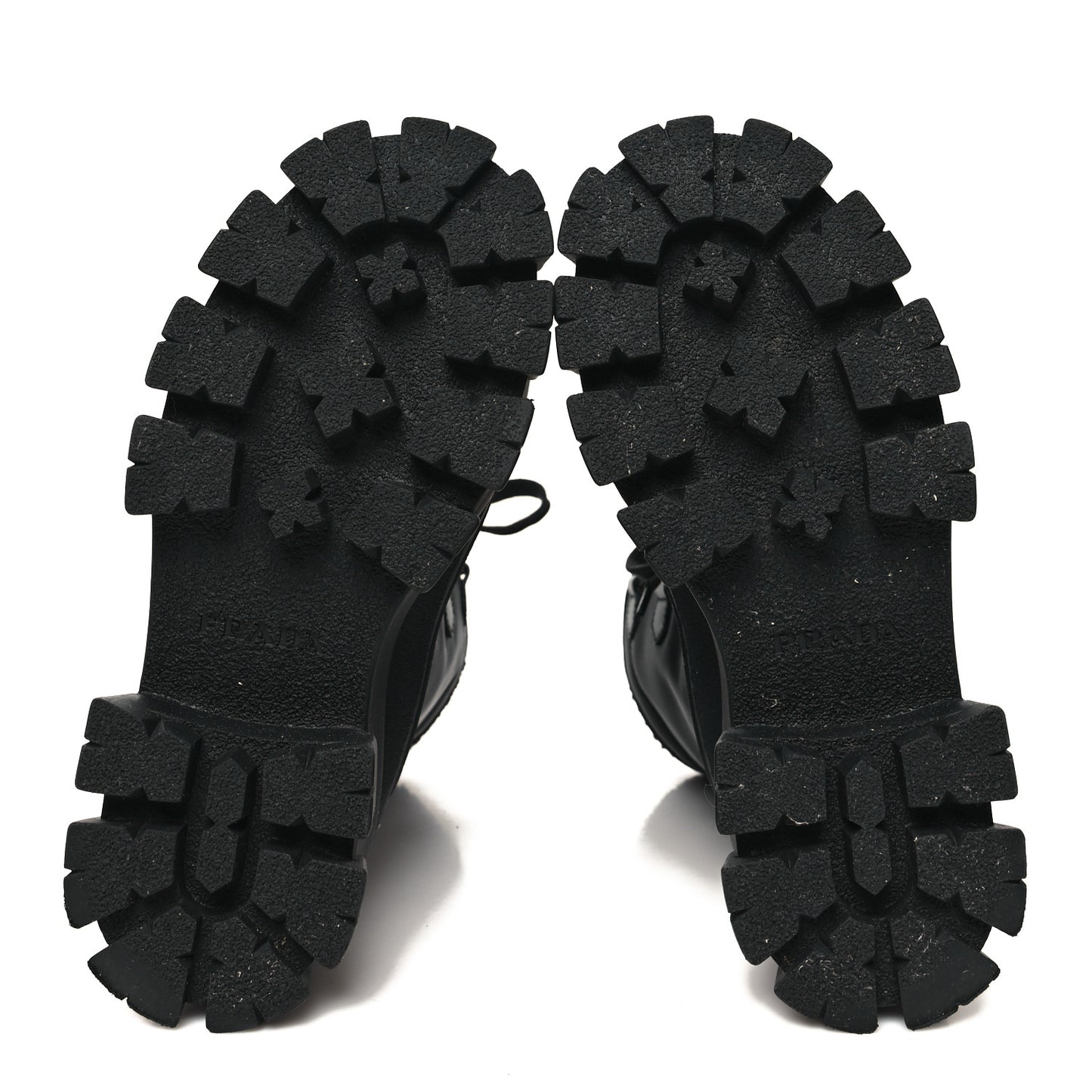 Nylon Rubber Shearling Triangle Logo Monolith 55mm Snow Boots 36.5 Black