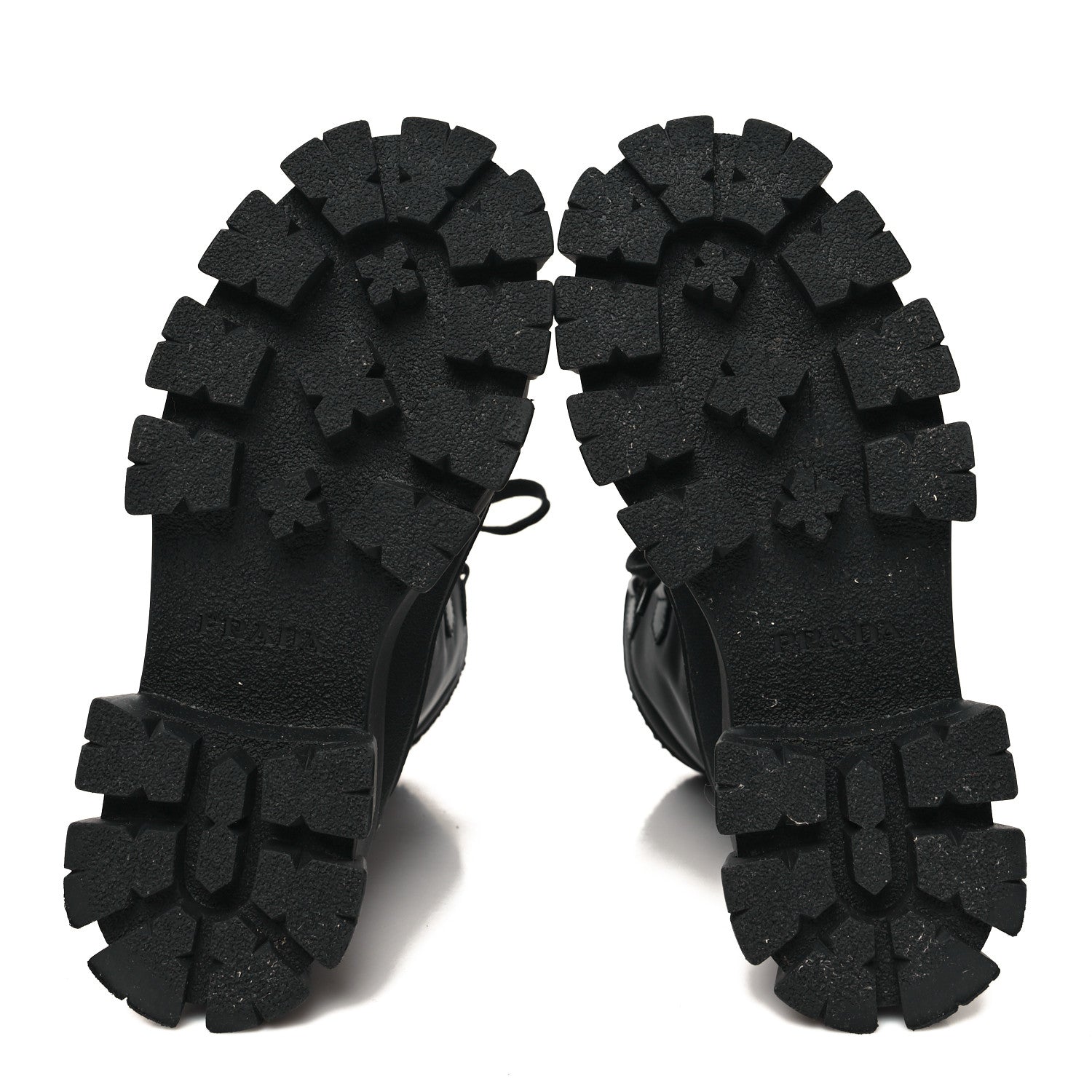 Prada Nylon Rubber Shearling Triangle Logo Monolith 55mm Snow Boots 36.5 Black 5 of 8
