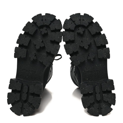 Prada Nylon Rubber Shearling Triangle Logo Monolith 55mm Snow Boots 36.5 Black 5 of 8