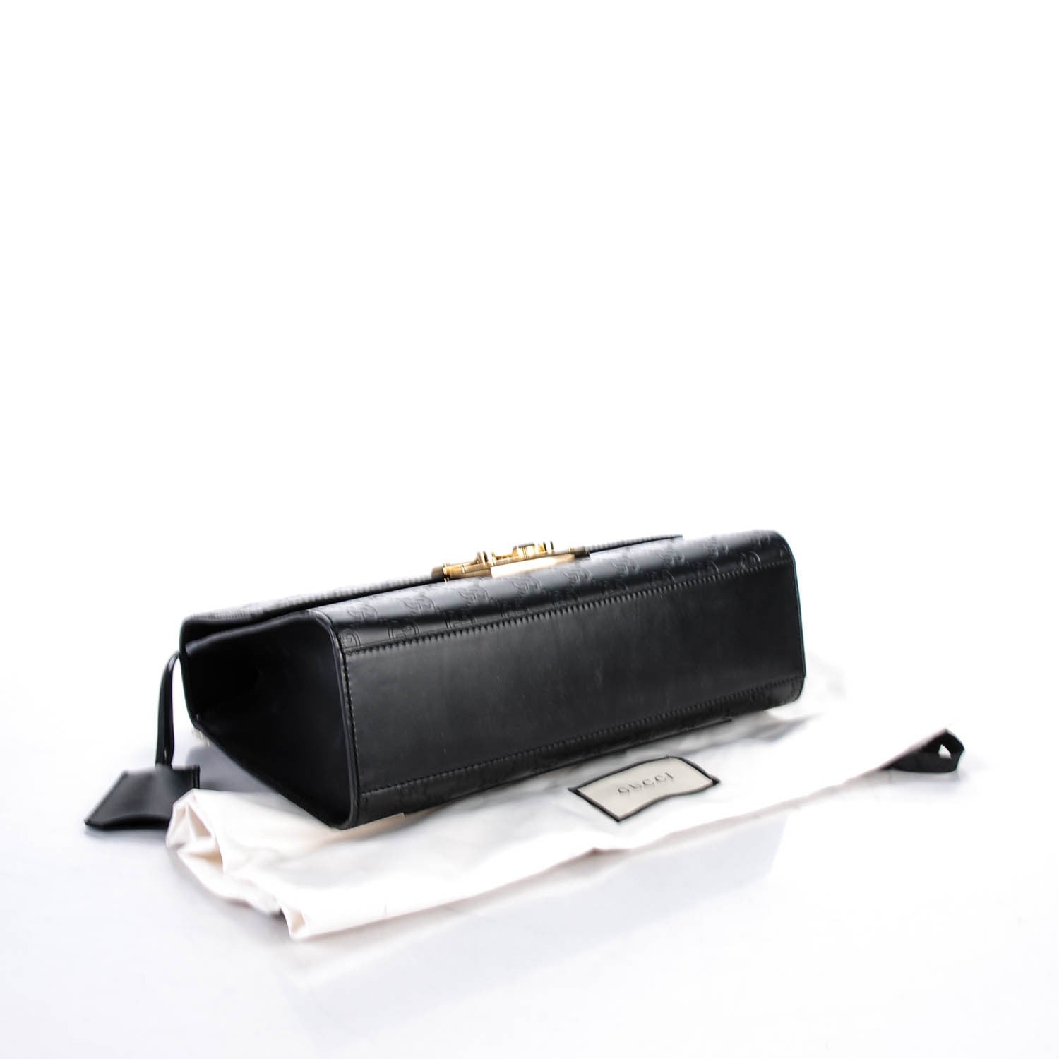 Gucci Guccissima Medium Padlock Shoulder Bag Black 4 of 7