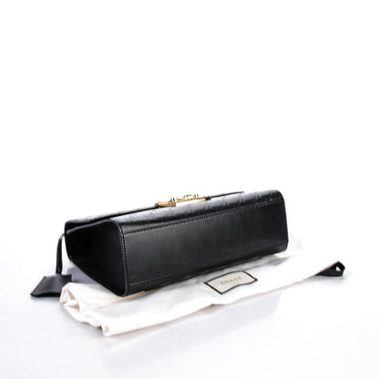 Gucci Guccissima Medium Padlock Shoulder Bag Black 4 of 7