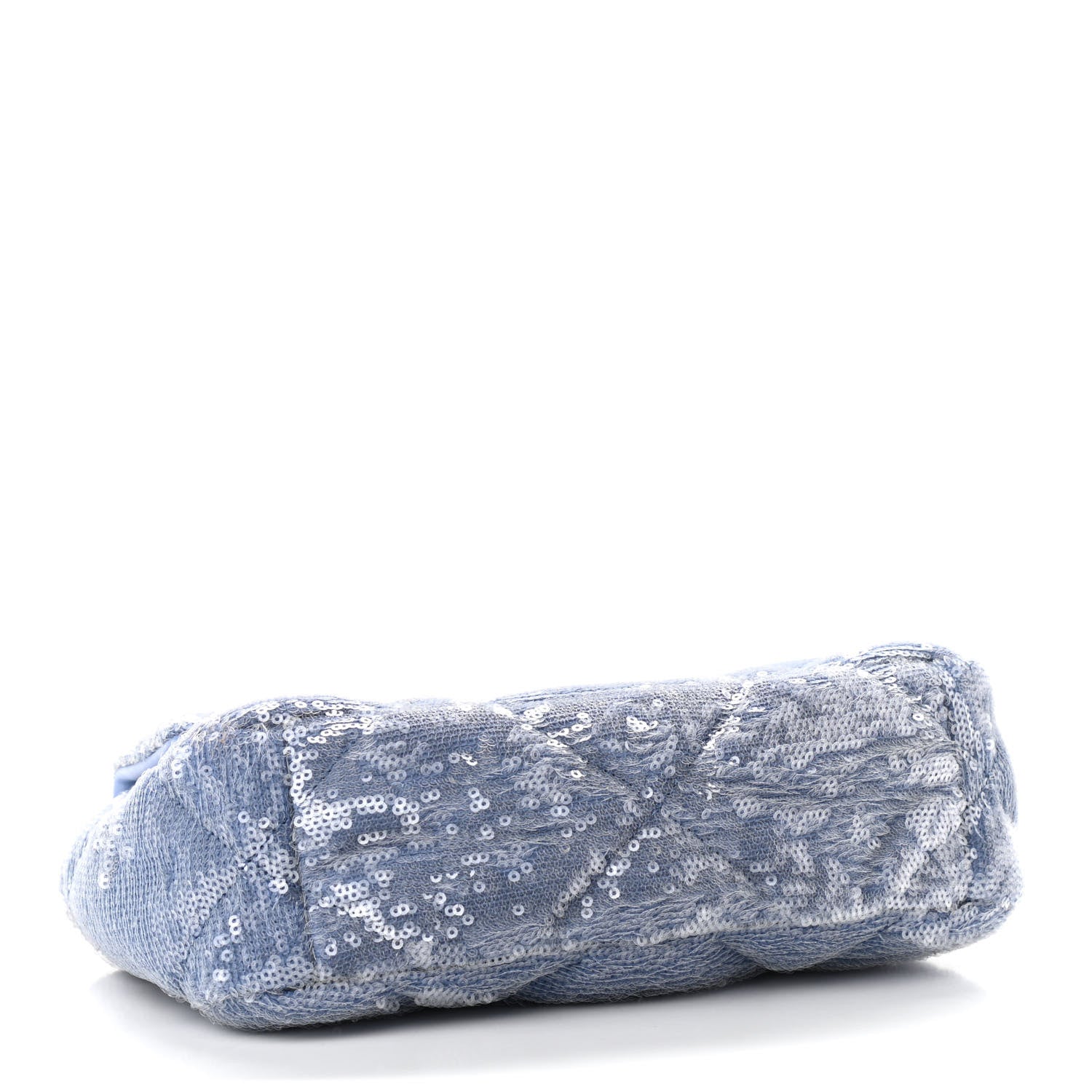 Chanel Sequin Quilted Medium Chanel 19 Flap Light Blue 4 of 14