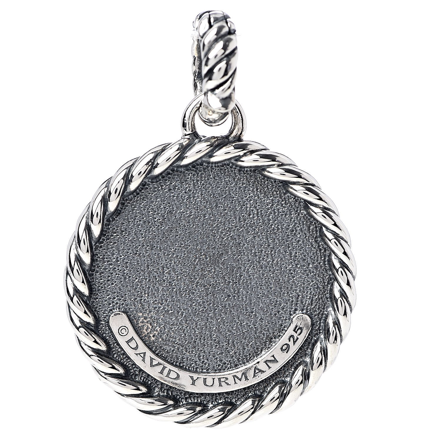 David Yurman Sterling Silver Cable Collectibles Initial R Charm Pendant 3 of 3