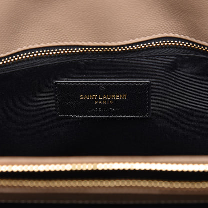 Saint Laurent Grain De Poudre Matelasse Chevron Monogram Shopping Bag Nude Powder 7 of 8