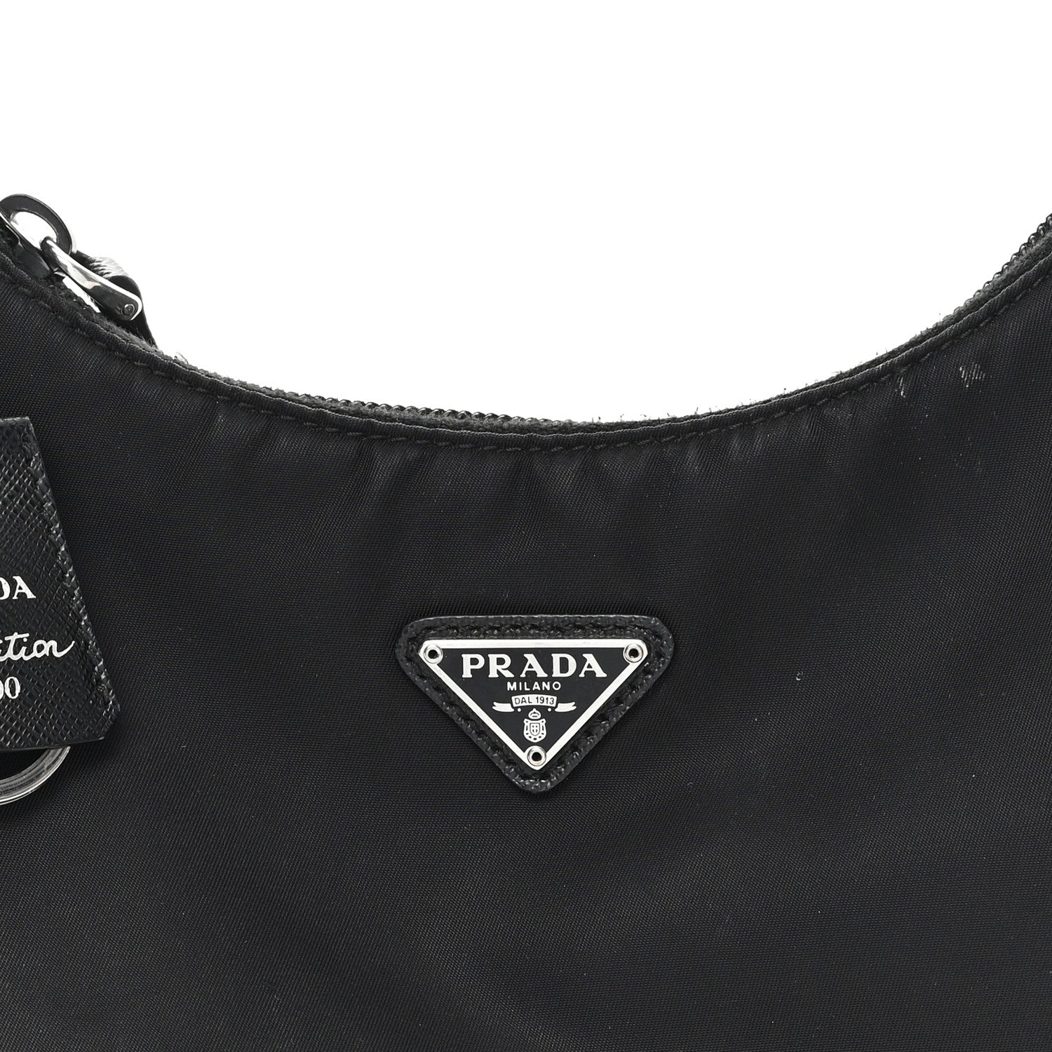 Prada Tessuto Nylon Mini Re-Edition 2000 Bag Black 8 of 13