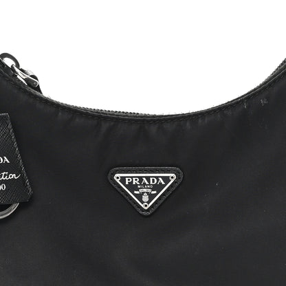 Prada Tessuto Nylon Mini Re-Edition 2000 Bag Black 8 of 13