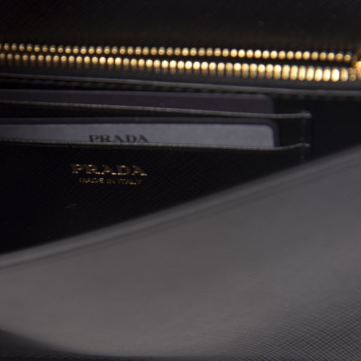 Prada Saffiano Metal Phone Wristlet Crossbody Wallet Black 5 of 9