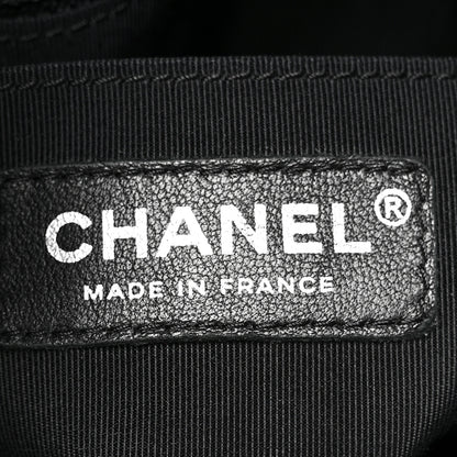 Chanel Lambskin Quilted CC Chain Bucket Bag Black Black 6 of 14