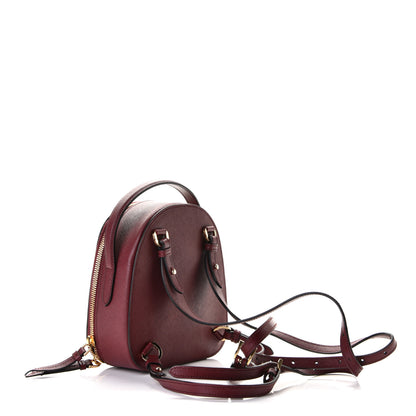 Prada Saffiano Lux Mini Odette Backpack Cerise 2 of 6
