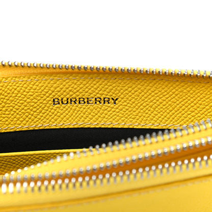 Burberry Calfskin Laurie Icon Stripe Zip Pouch Yellow 5 of 5