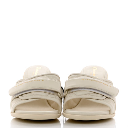 Christian Dior Calfskin Cannage Quilted Dio(r)evolution 80mm Slide Sandals 36 Off White 2 of 12