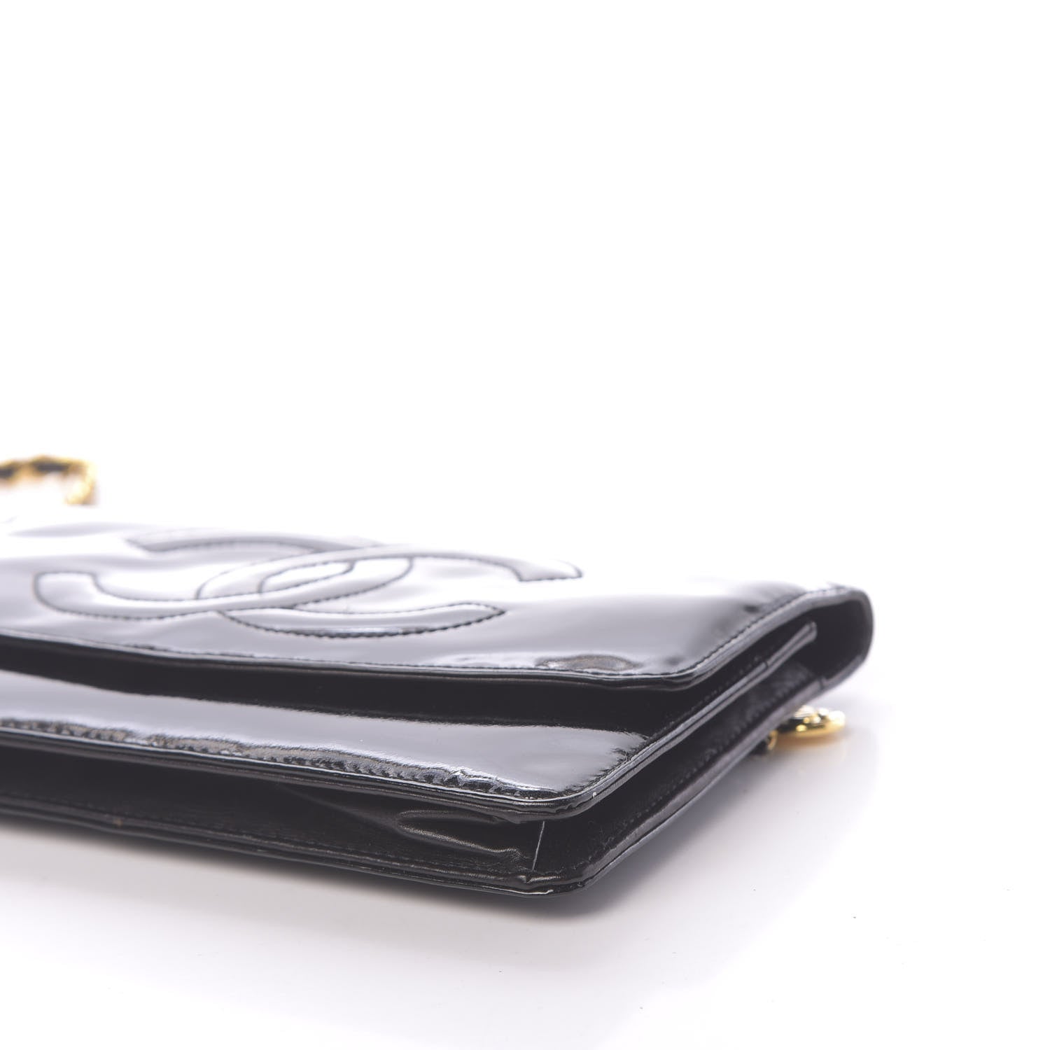 Chanel Patent Timeless CC Wallet On Chain WOC Black 10 of 14