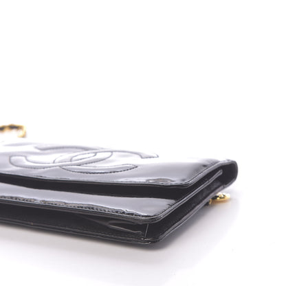 Chanel Patent Timeless CC Wallet On Chain WOC Black 10 of 14