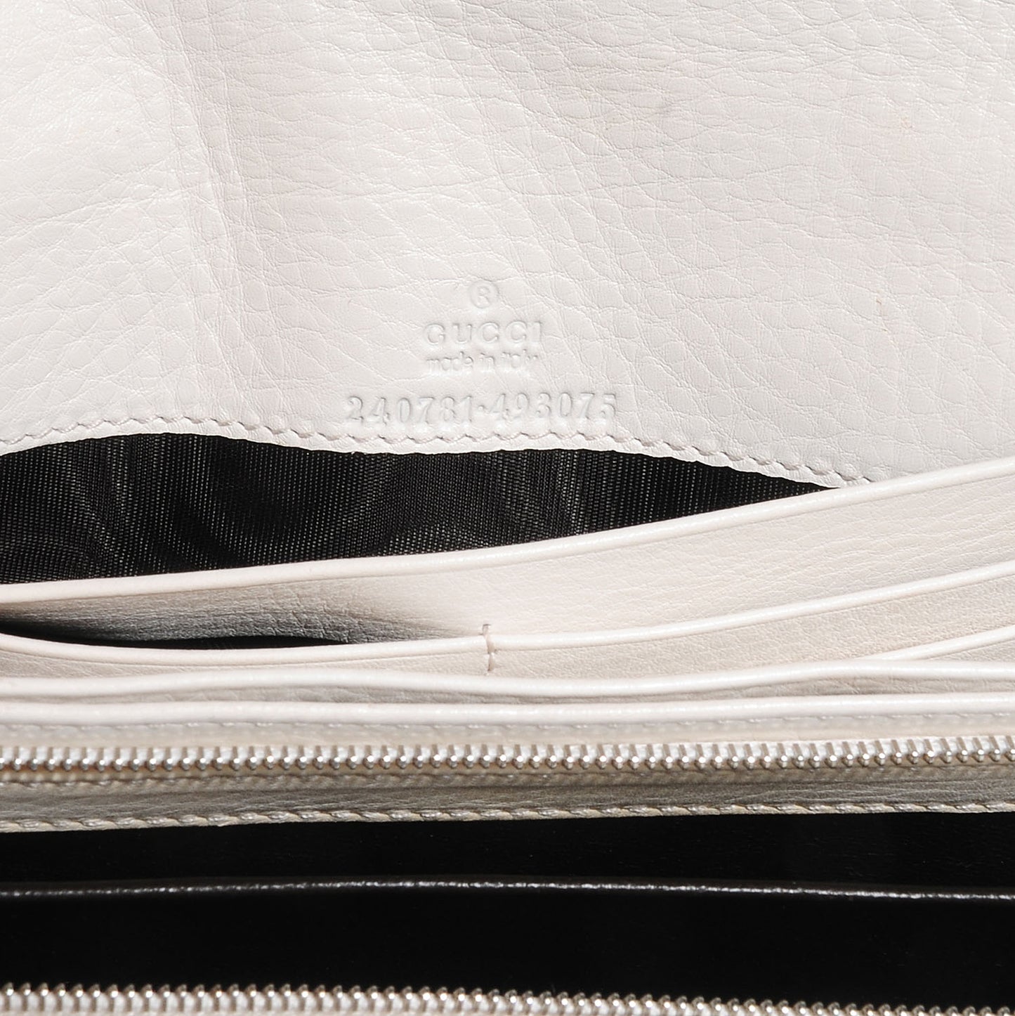 Guccissima Horsebit Flap Continental Wallet Off White