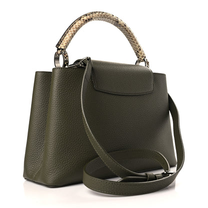 Louis Vuitton Taurillon Snakeskin Capucines PM Khaki 3 of 8