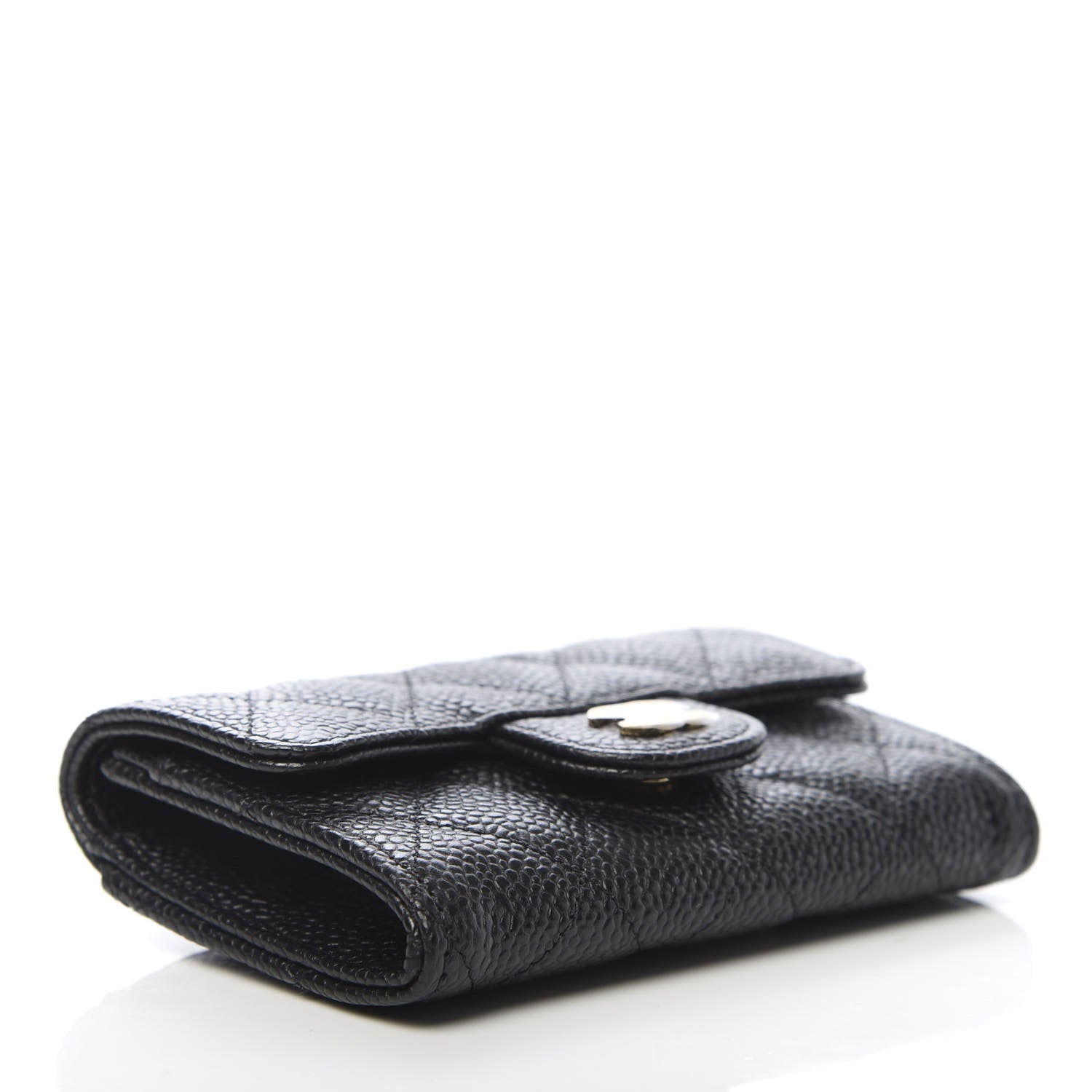 Chanel Caviar Quilted Flap Card Holder Wallet Black 4 of 9