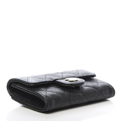 Chanel Caviar Quilted Flap Card Holder Wallet Black 4 of 9