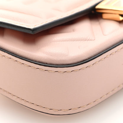 Fendi Nappa Matisse FF Embossed Nano Baguette Charm Rosa Quarzo 8 of 10
