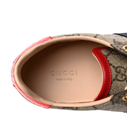 Gucci GG Supreme Monogram Ayers Web Womens Ace Sneakers 38 Beige 7 of 9