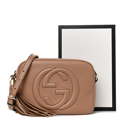 Gucci Pebbled Calfskin Small Soho Disco Bag Camelia 11 of 11