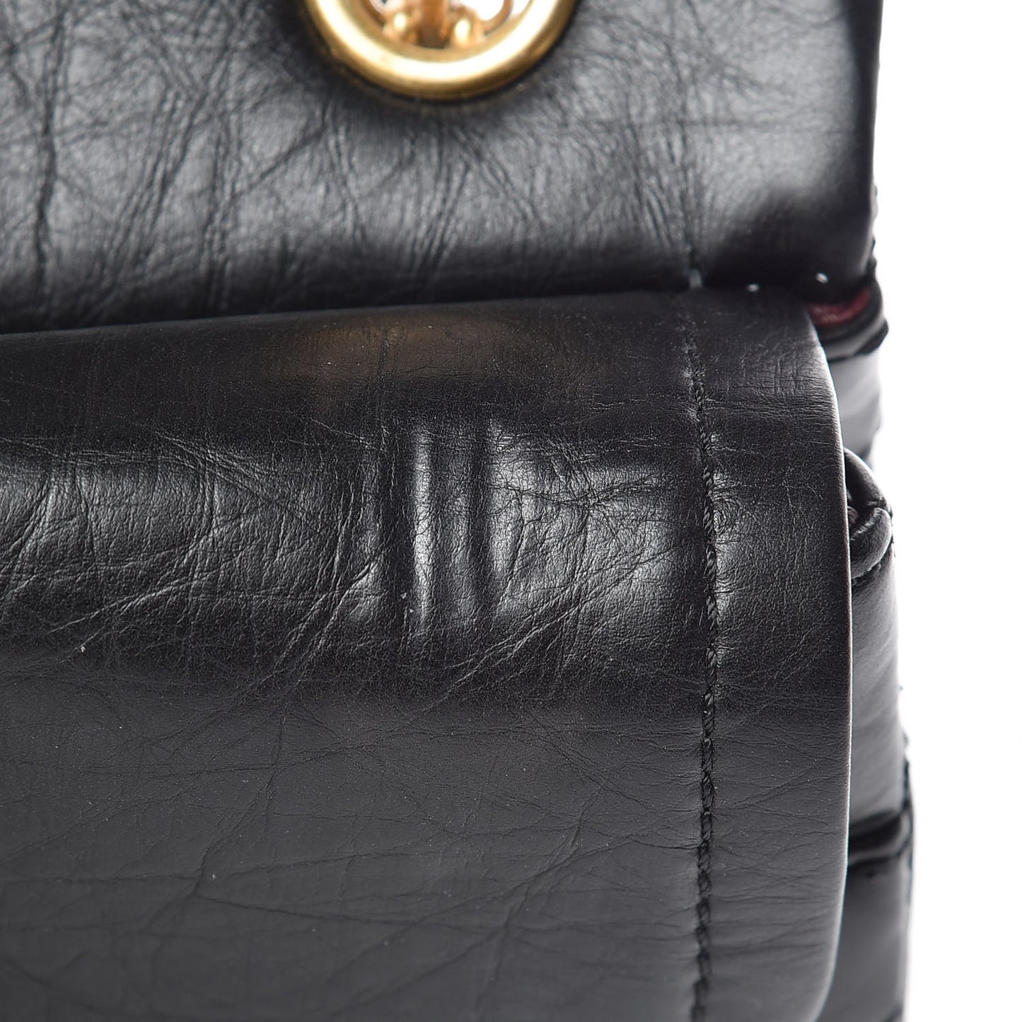 Aged Calfskin Quilted 2.55 Reissue 225 Flap Black