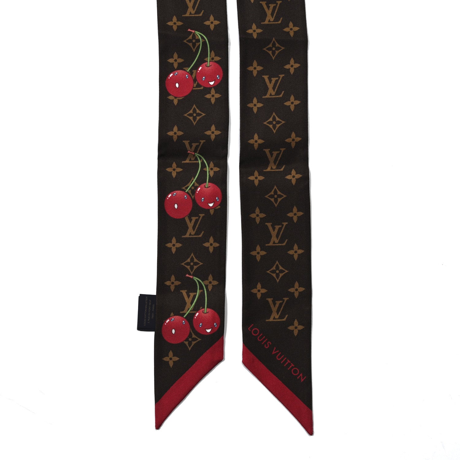 Louis Vuitton LV X TM Silk Monogram Cerises Bandeau Brown 2 of 4