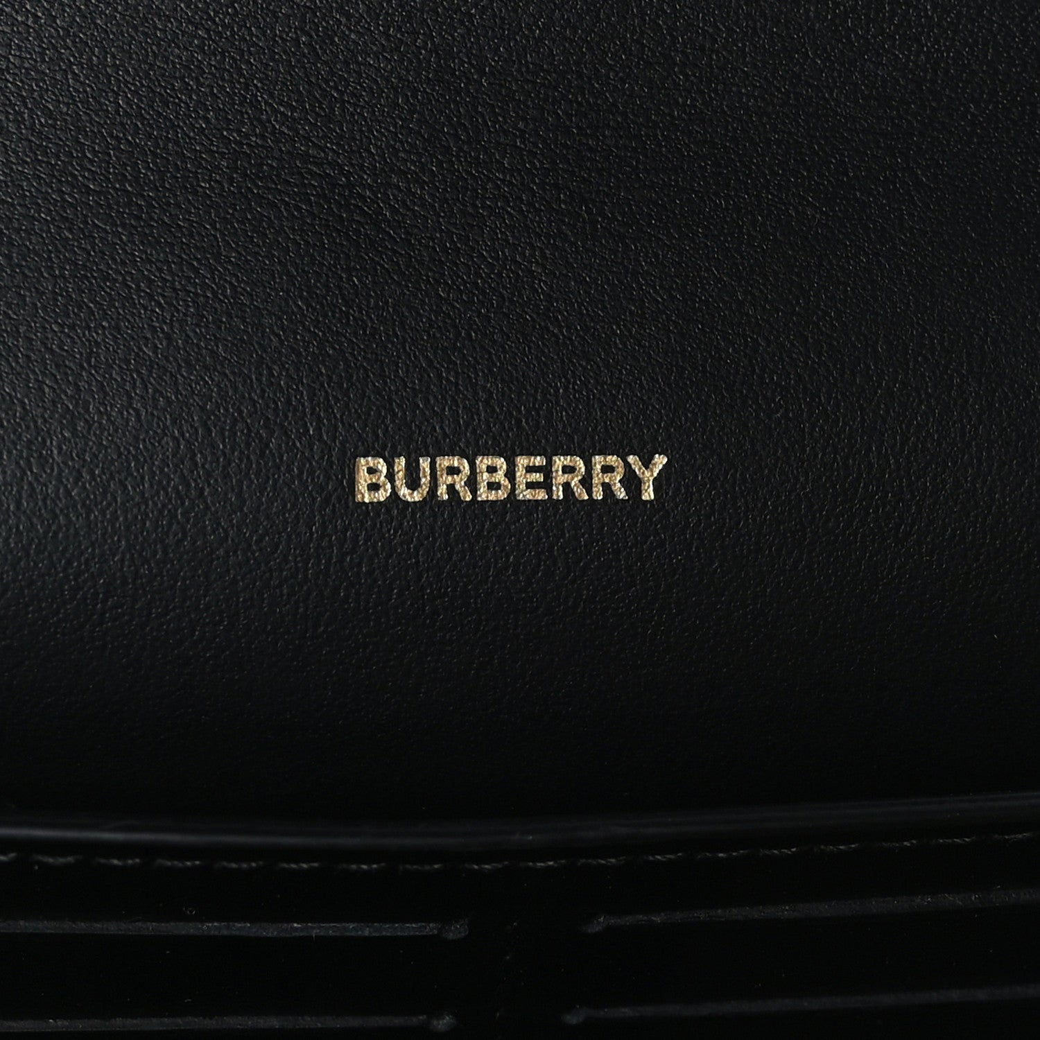 Burberry Calfskin Vintage Check Hannah Wallet with Detachable Strap Black 6 of 9