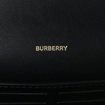 Burberry Calfskin Vintage Check Hannah Wallet with Detachable Strap Black 6 of 9