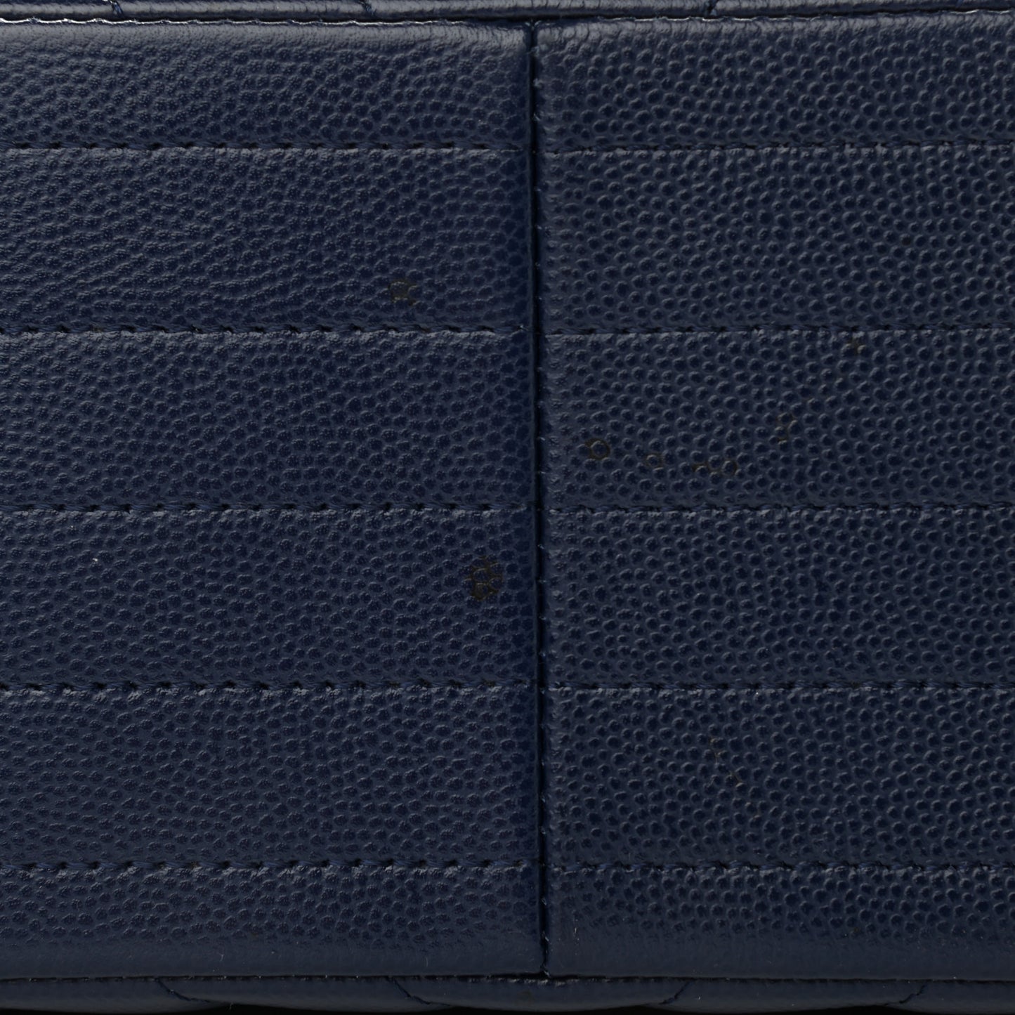 Caviar Chevron Quilted Jumbo Double Flap Navy