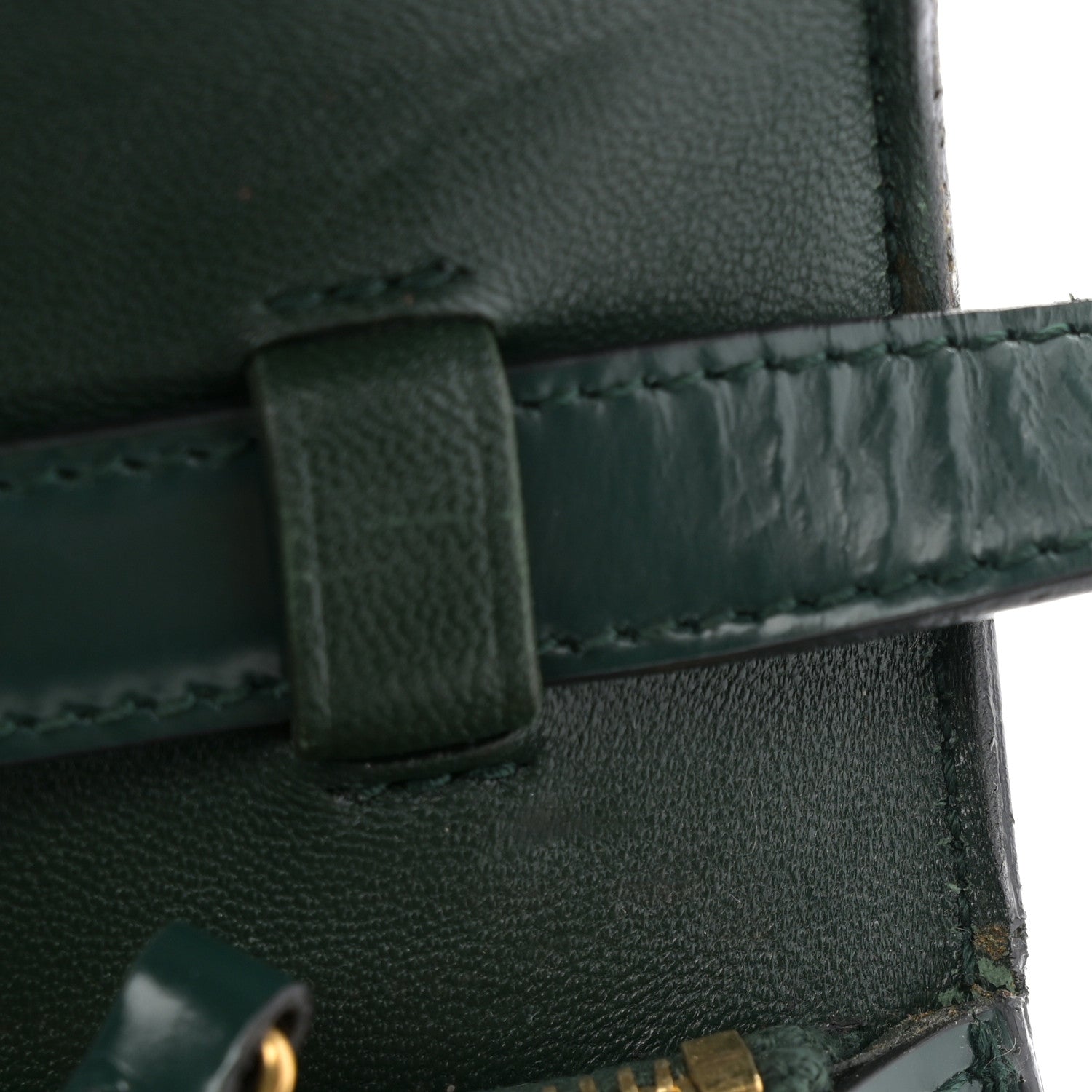 Celine Spazzolato Calfskin Classic Box Medium Flap Bag Dark Green 10 of 12