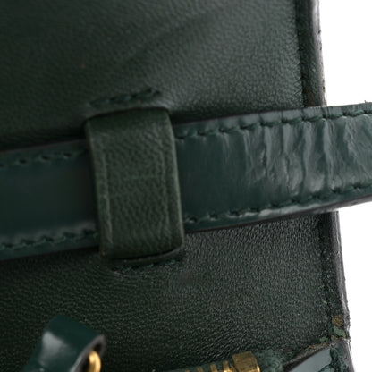 Celine Spazzolato Calfskin Classic Box Medium Flap Bag Dark Green 10 of 12