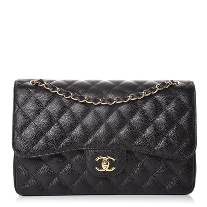 Chanel Caviar Quilted Jumbo Double Flap Black 1 of 10