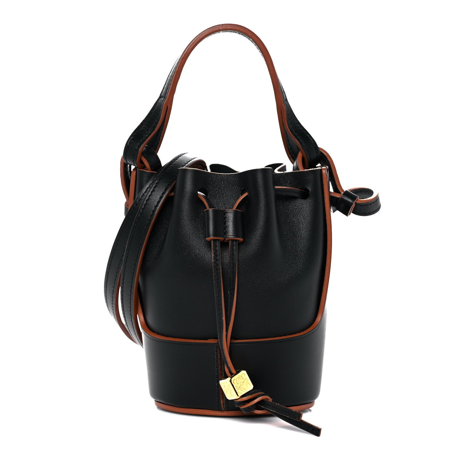 Loewe Calfskin Balloon Nano Bucket Bag Black Tan 1 of 8