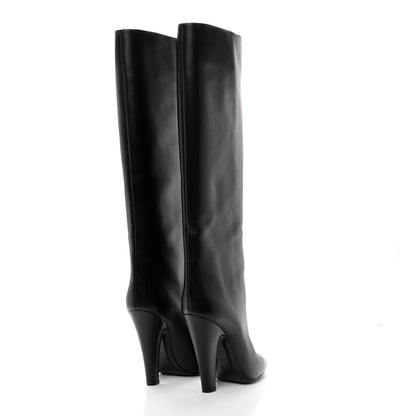 Saint Laurent Vanity Softy Calfskin 68 Tube 110 Boots 39.5 Black 4 of 9