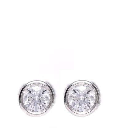 Tiffany Platinum Diamond .50ctw Elsa Peretti Diamonds By The Yard Earrings 1 of 5
