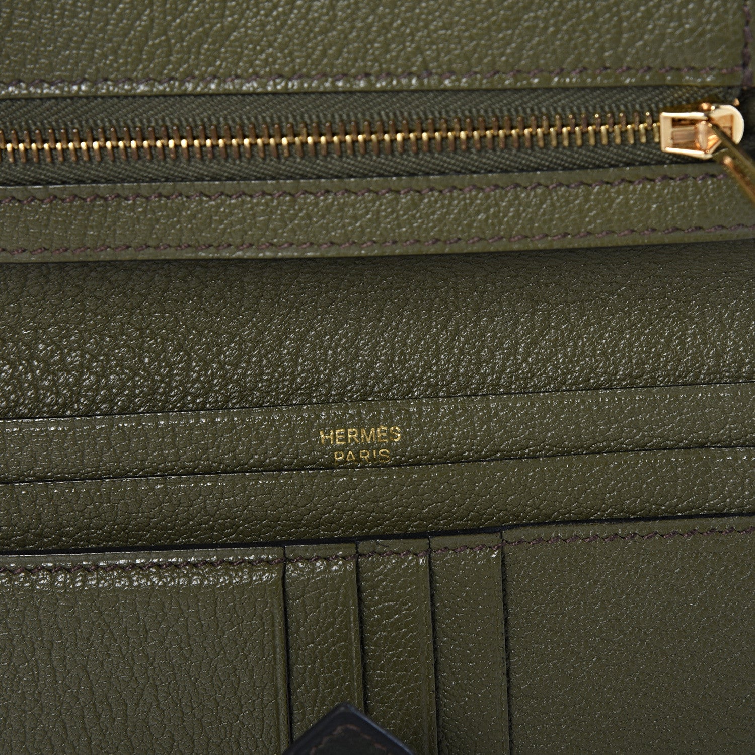 Hermes Ostrich Bearn Compact Wallet Canopee 7 of 7