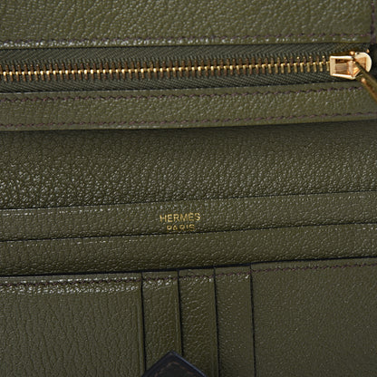 Hermes Ostrich Bearn Compact Wallet Canopee 7 of 7