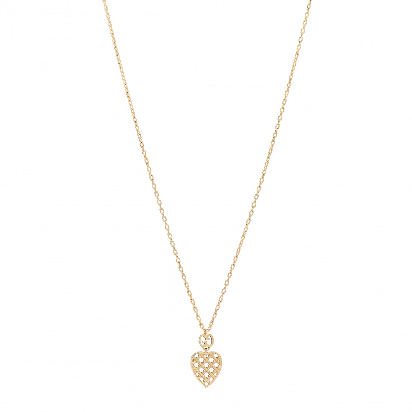 18K Yellow Gold Diamantissima Heart Pendant Necklace