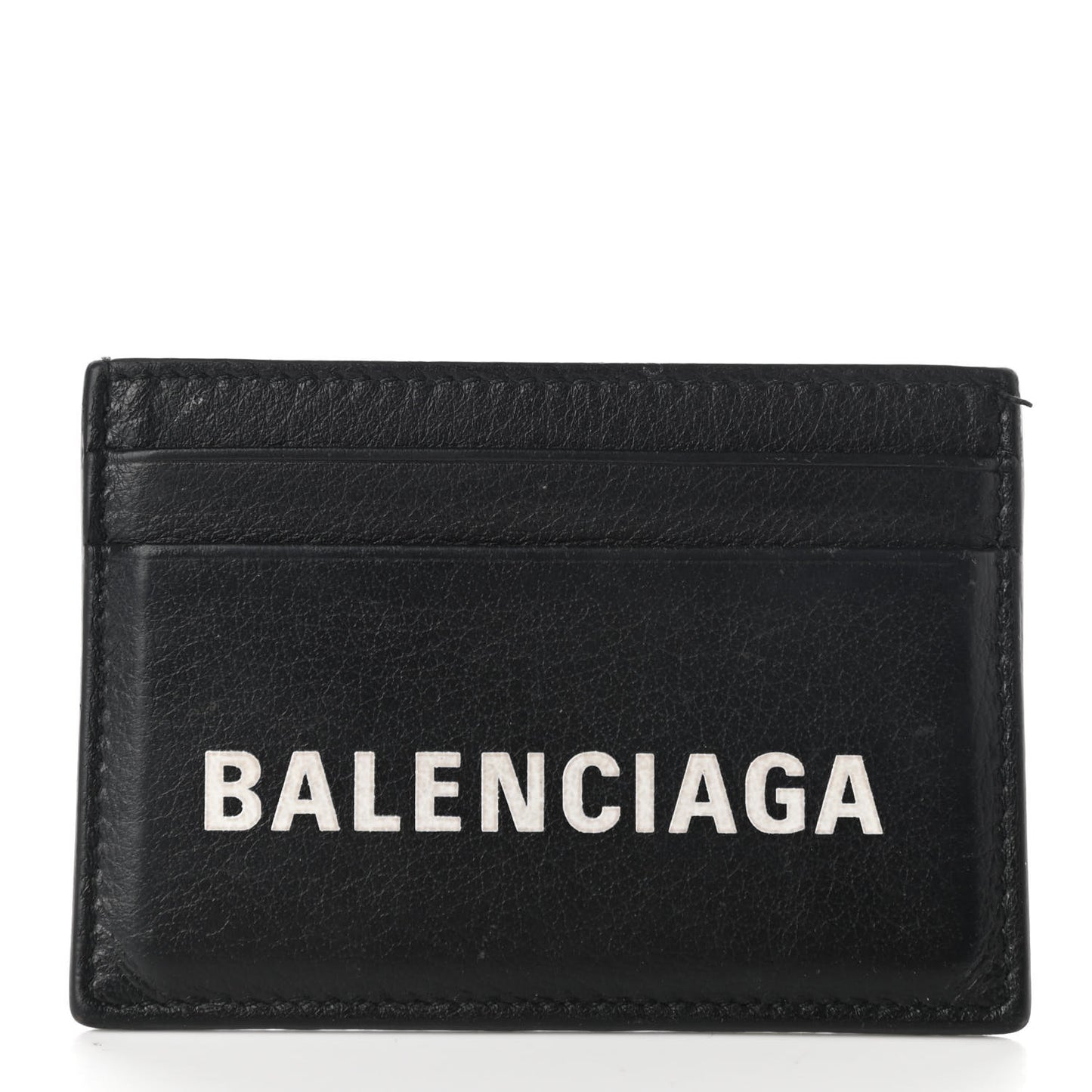 Smooth Calfskin Everyday Multi Card Case Black Fluo Yellow