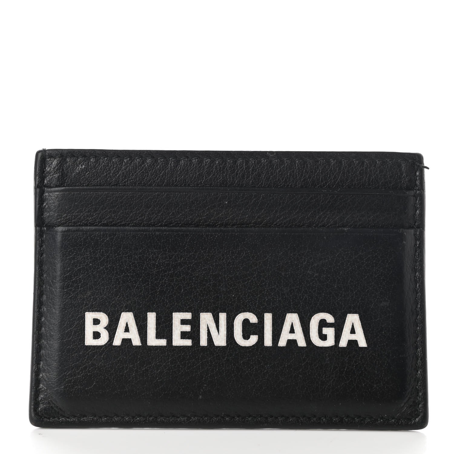 Balenciaga Smooth Calfskin Everyday Multi Card Case Black Fluo Yellow 1 of 8