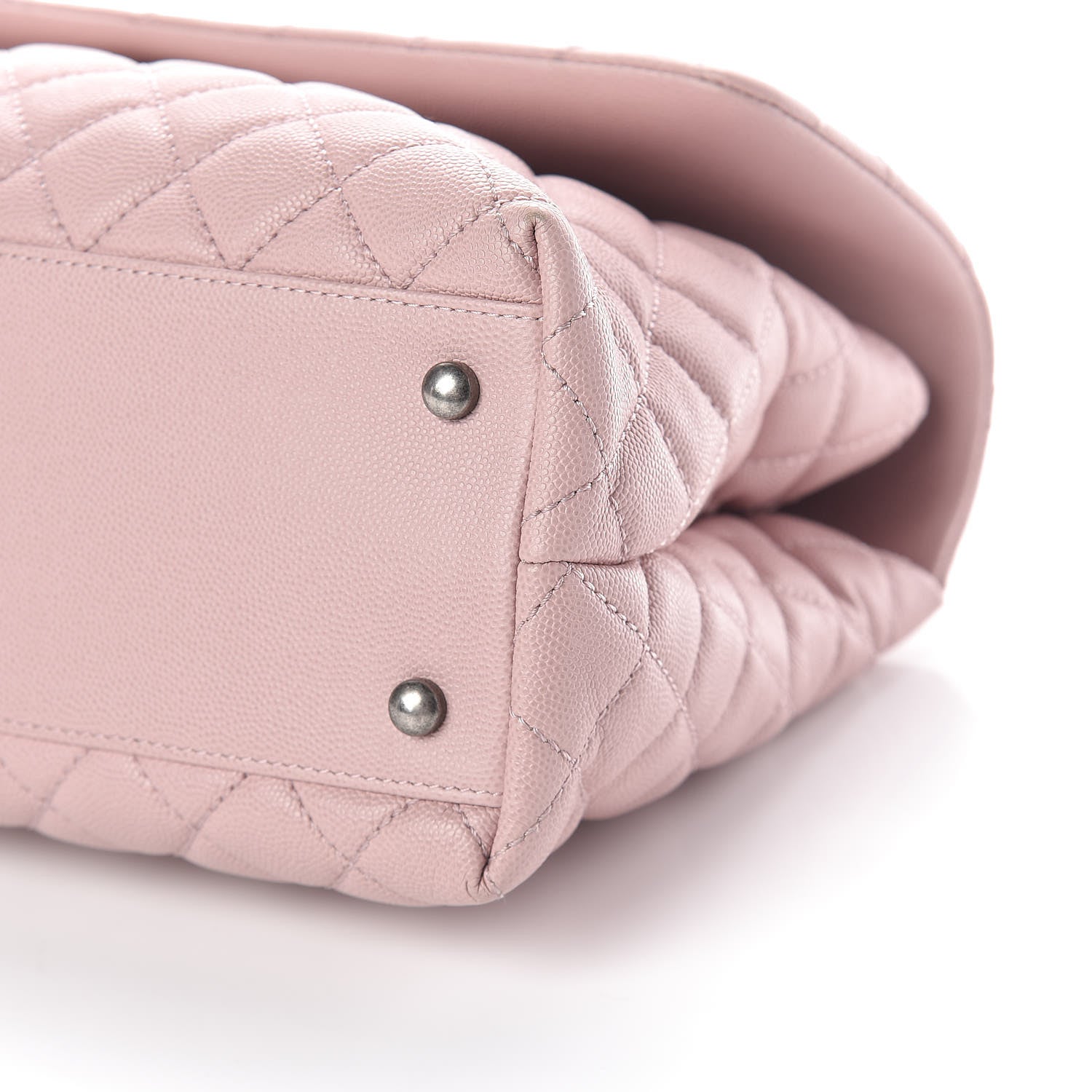 Chanel Caviar Quilted Medium Coco Handle Flap Light Pink 10 of 10