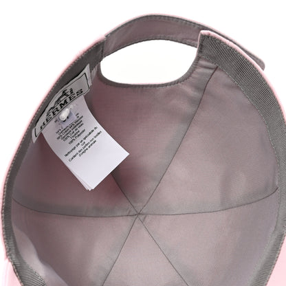 Hermes Cotton Canvas Serena Cap 57 Rose Darling 7 of 8